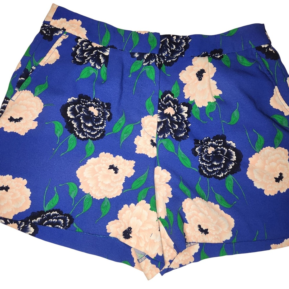 ANN TAYLOR Shorts Womens 12 Blue Pink Floral‎